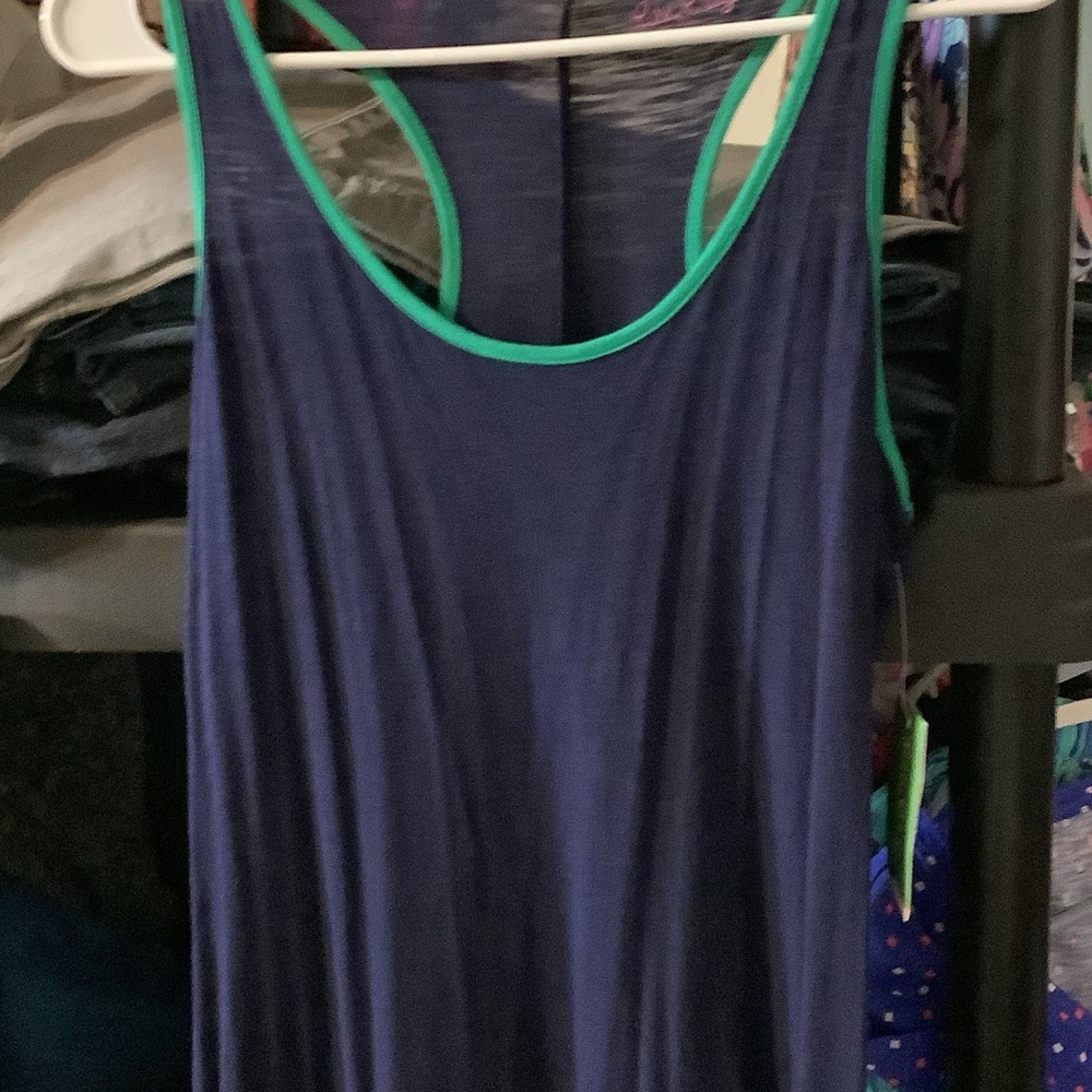 Lilly Pulitzer  True‎ Navy Treena maxi with Green Accents, S, New